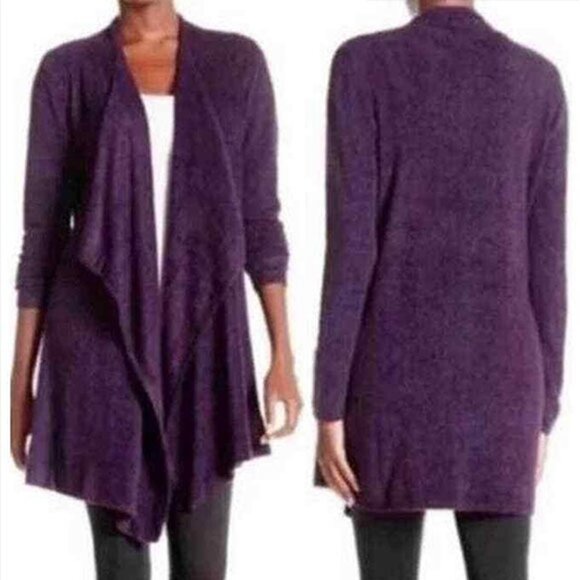 Barefoot Dreams Bamboo Cozy Chic Lite Calypso Wrap Cardigan Purple Size S/M $110 - Picture 2 of 15